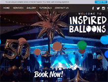 Tablet Screenshot of inspiredballoons.com